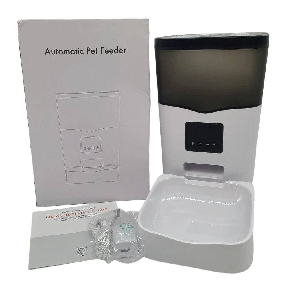 Smart Automatic Pet Feeder with Wi-Fi, Voice, Food Dispenser for Dogs & Cats